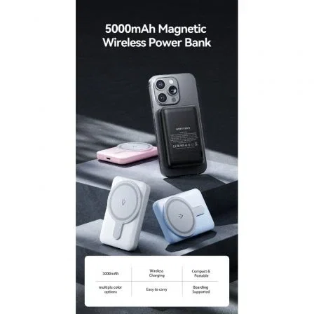 Vention Powerbank 5000mAh FHSB0 20W Carga Inalámbrica Negro Vention Powerbank 5000mAh FHSB0 20W Carga Inalámbrica Negro